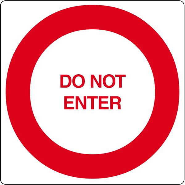 Vloerpictogram "Do Not Enter" Wit & Rood Anti-slip-vloersticker