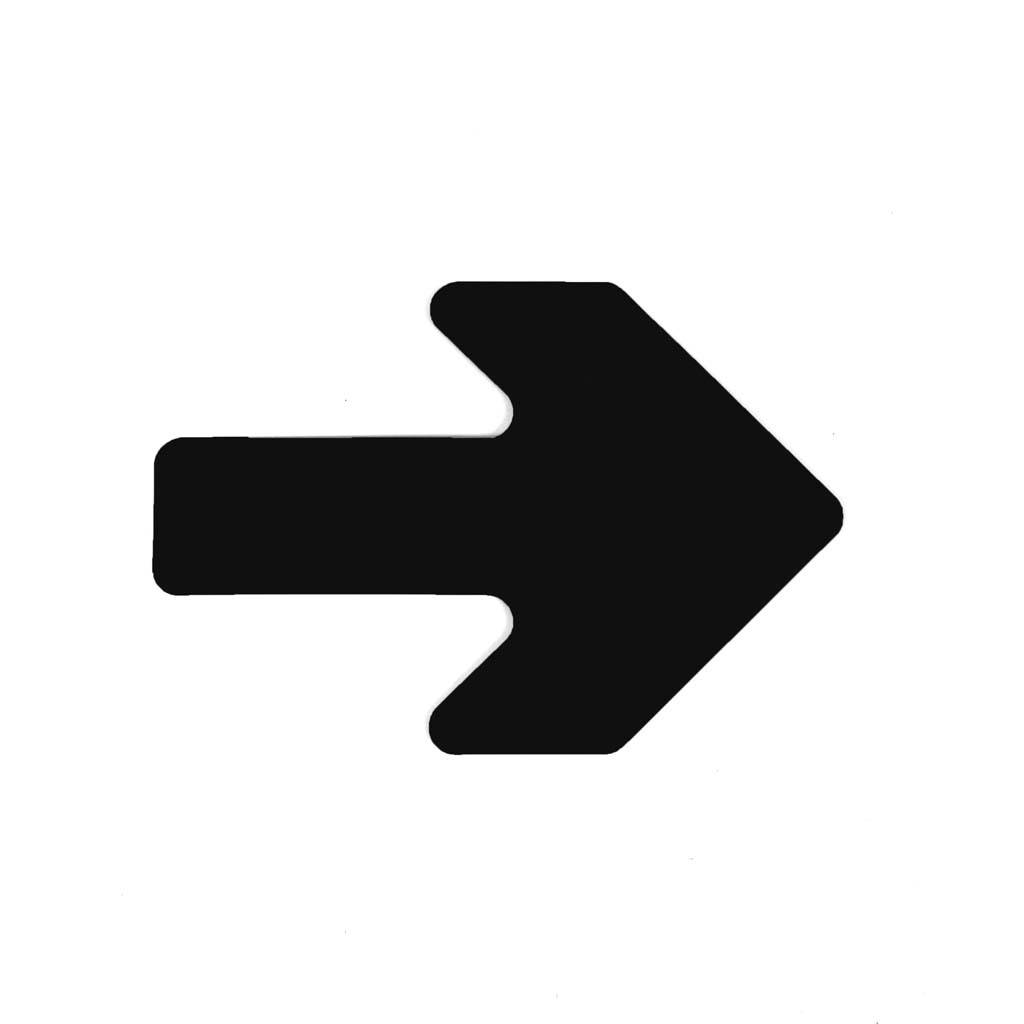 Pijl - Zwart 130 x 190 mm Anti-slip-vloersticker-0