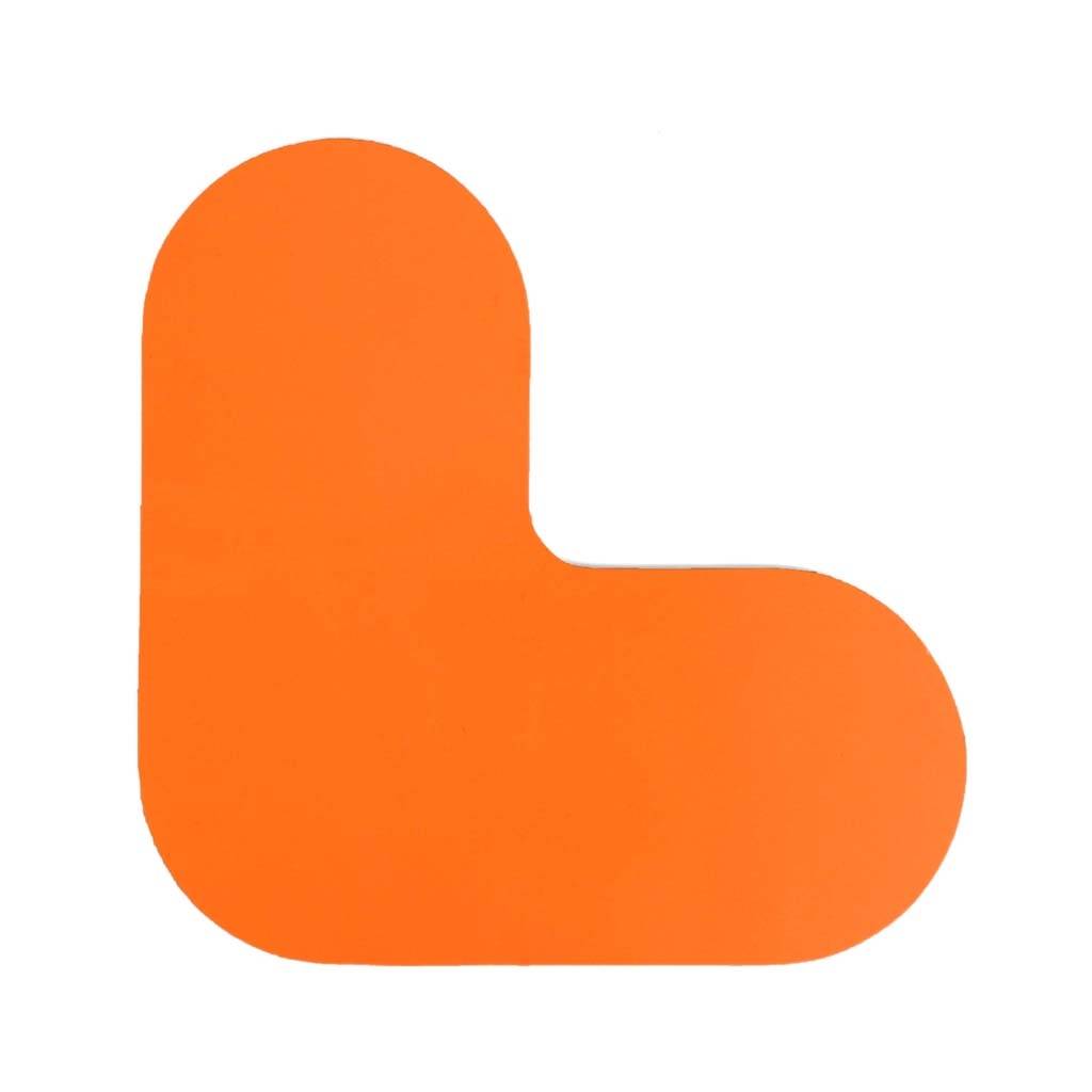 Hoekstuk - Oranje 190 x 190 mm Anti-slip-vloersticker-0