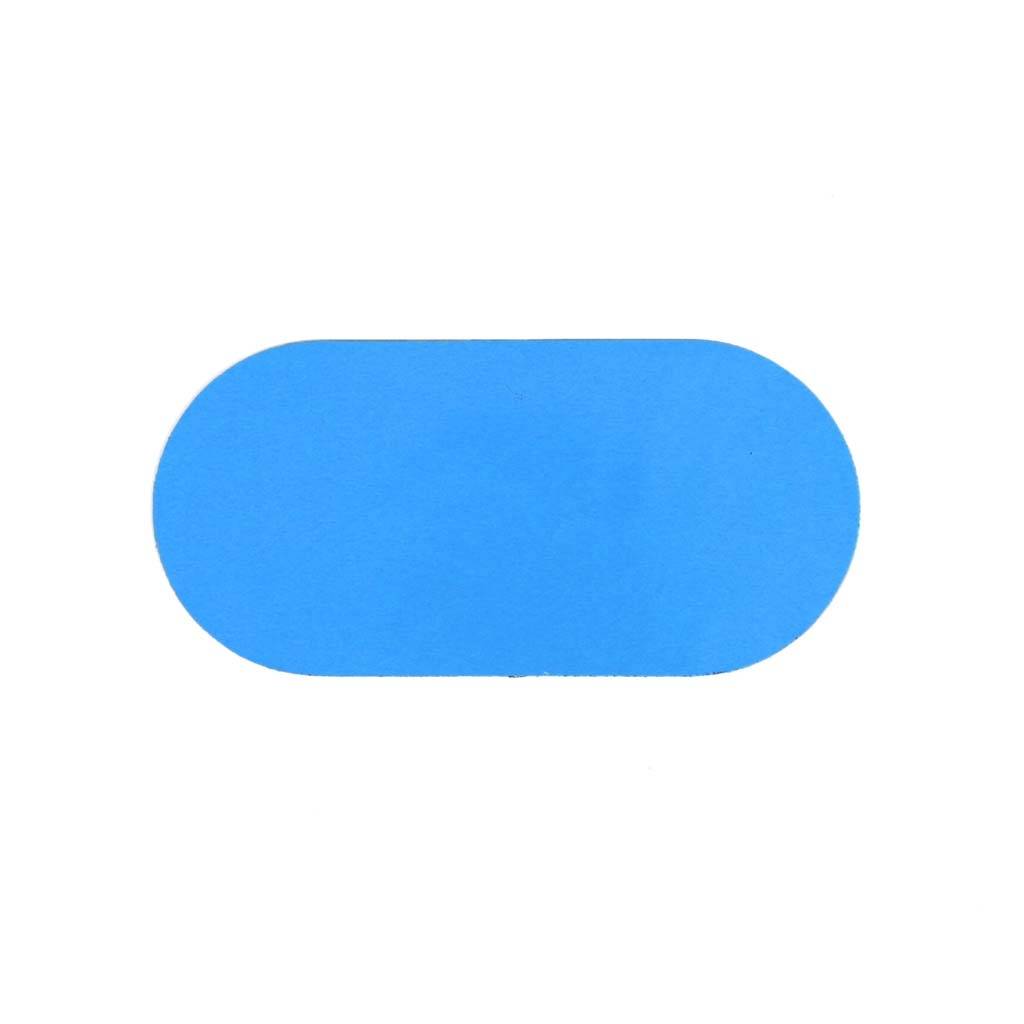 Ovaal Blauw 90 x 190 mm - vloersticker met vlakke toplaag-0