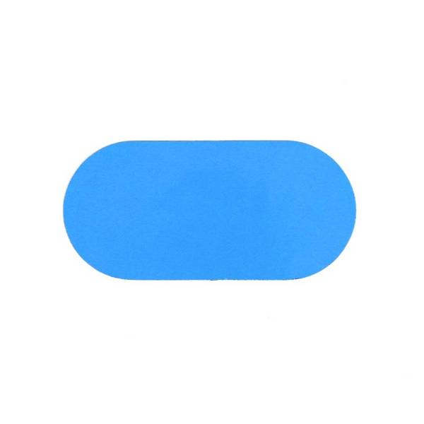 Ovaal Blauw 90 x 190 mm - vloersticker met vlakke toplaag