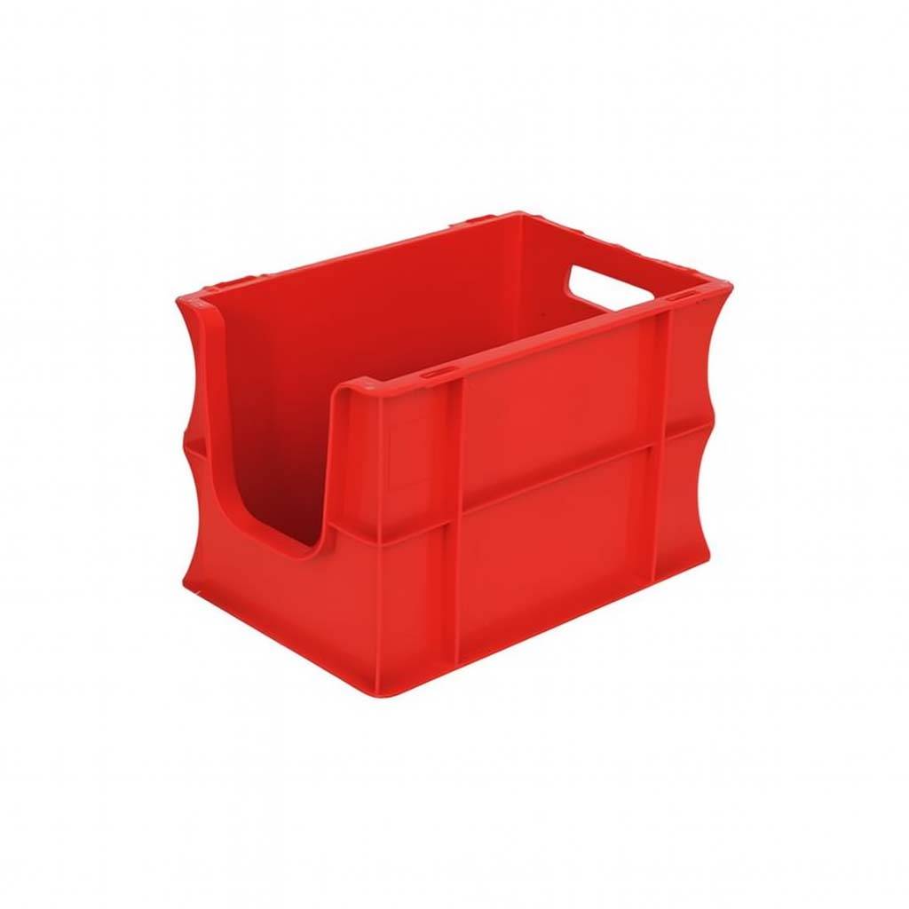 Kunststof stapelbak - - Rood - 20 cm x 300 mm x 200 mm- - Polymethylmethacrylaat (PMMA) - --0