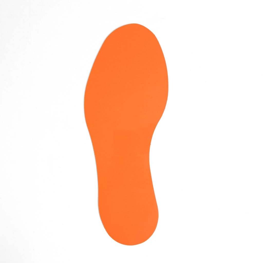 Voetstap Links - Oranje 100 x 300 mm Vlak-0