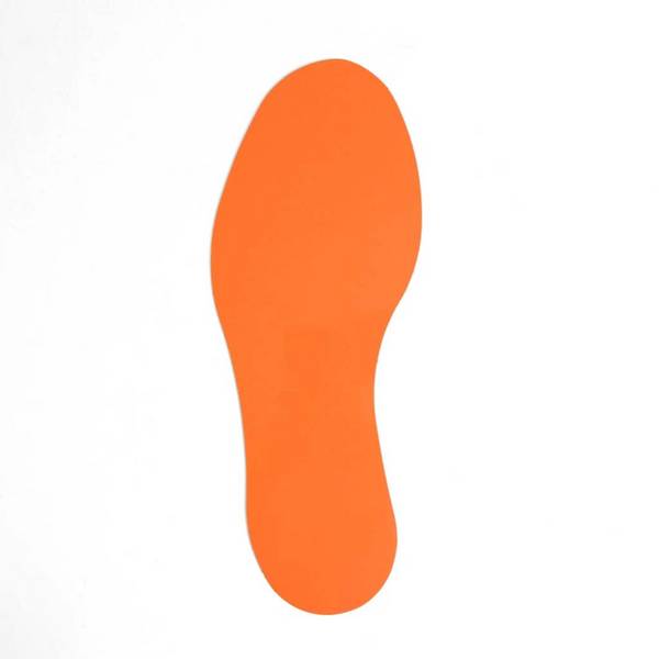 Voetstap Links - Oranje 100 x 300 mm Vlak