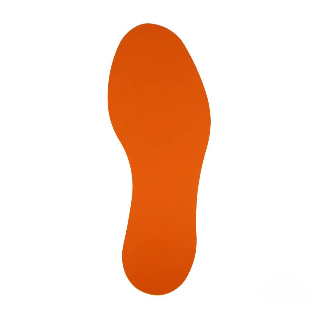 Voetstap Rechts - Oranje 100 x 300 mm Vlak-0