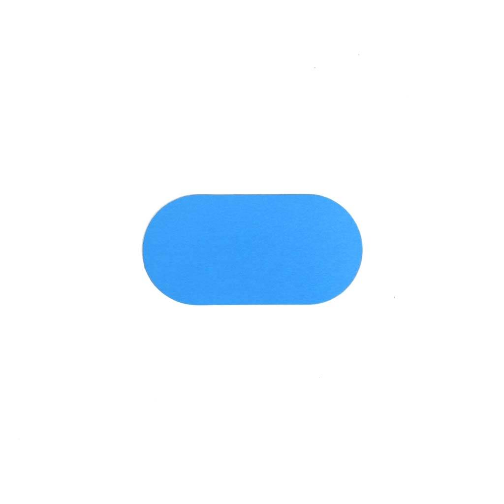 Ovaal Blauw 60 x 120 mm - vloersticker met vlakke toplaag-0