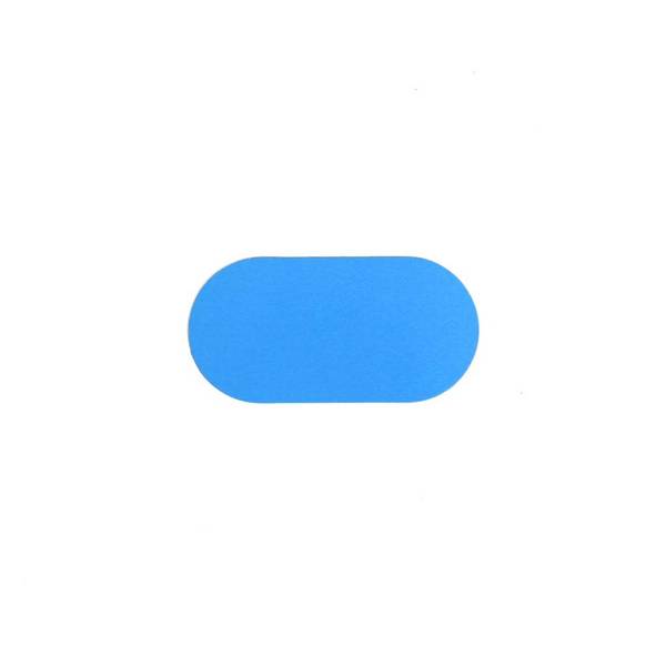 Ovaal Blauw 60 x 120 mm - vloersticker met vlakke toplaag