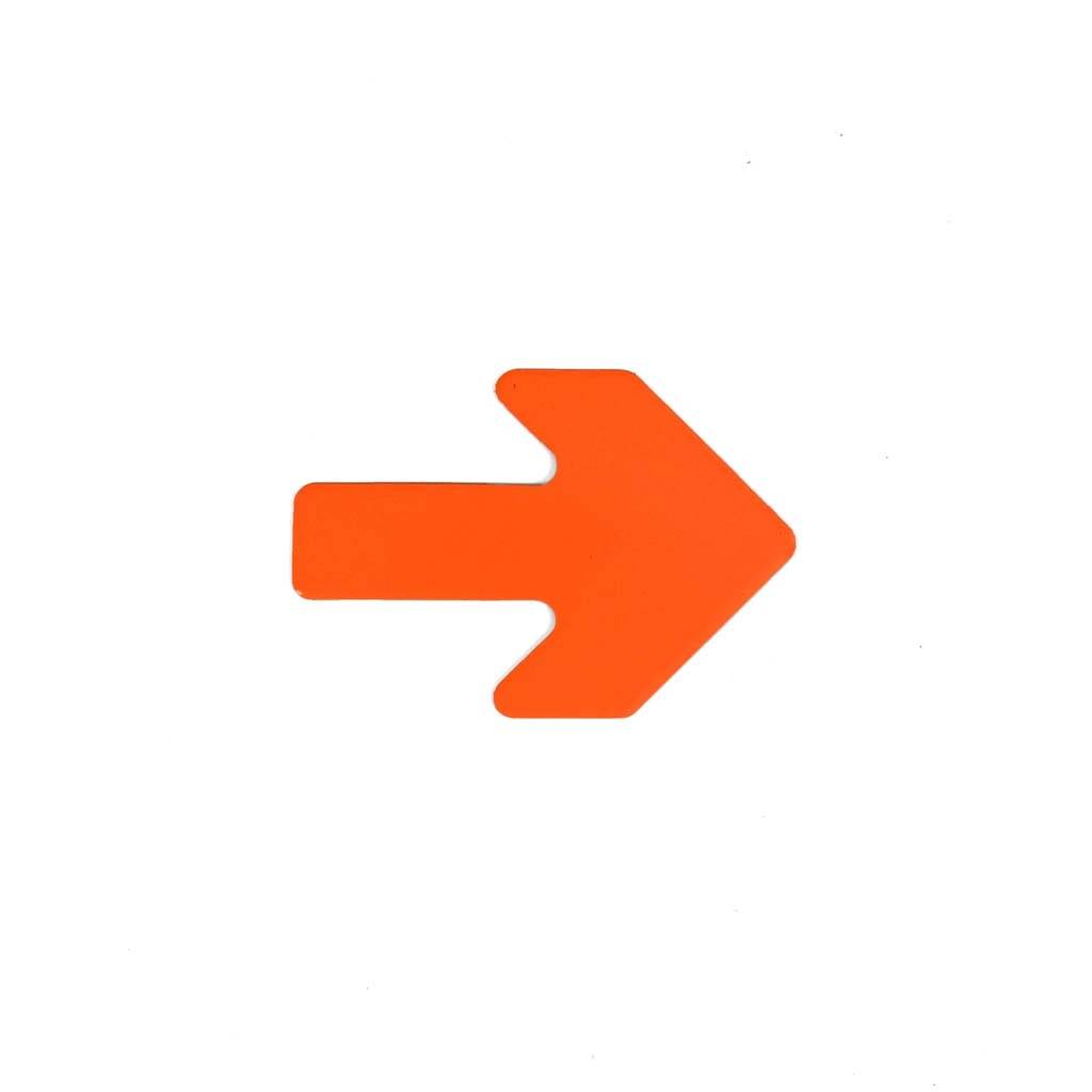 Pijl - Oranje 90 x 130 mm Anti-slip-vloersticker-0