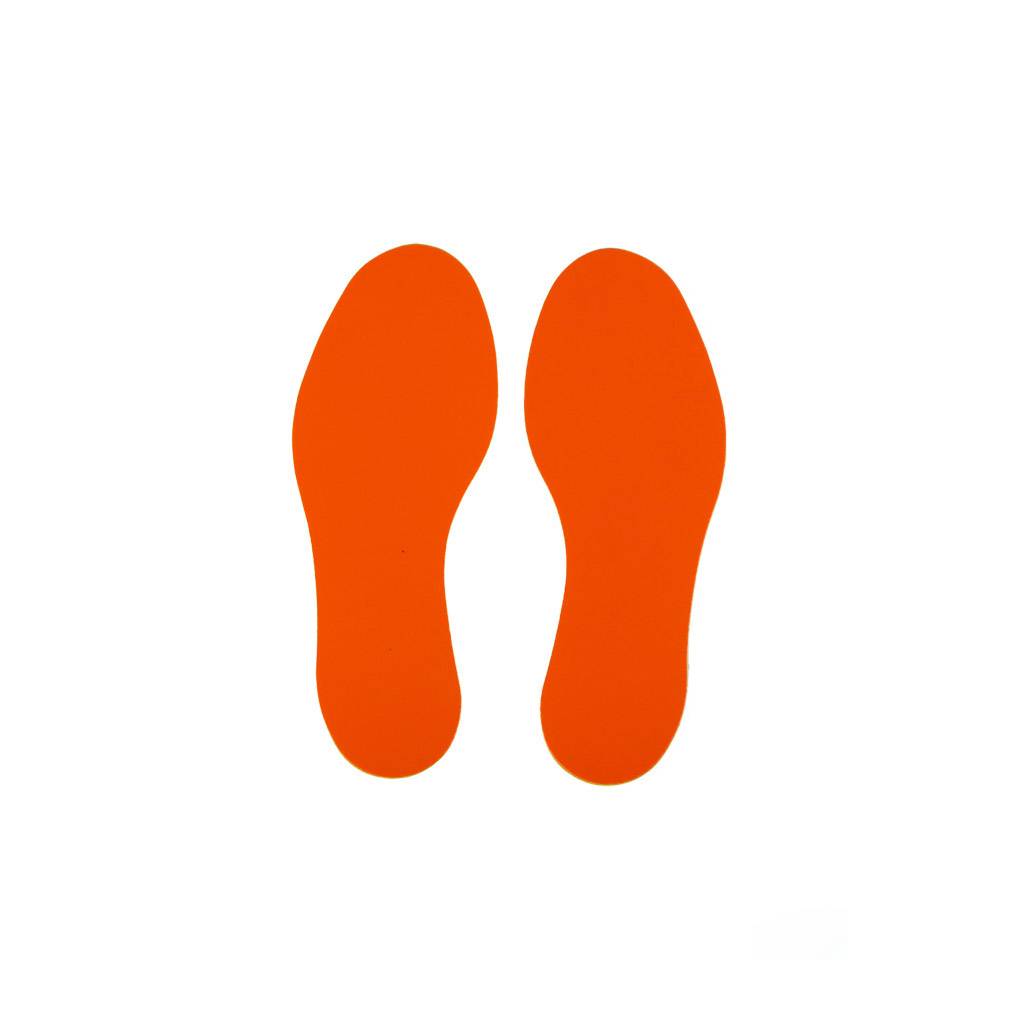 Voetstap Set Links+Rechts - Oranje 70 x 180 mm Vlak-0