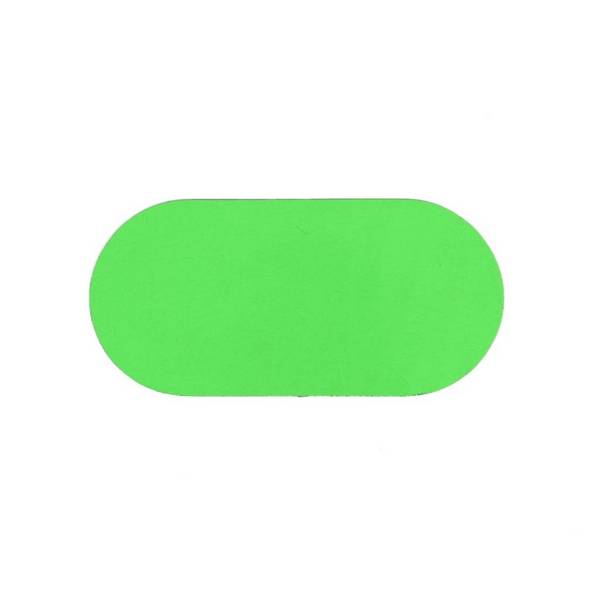 Ovaal Groen 90 x 190 mm - vloersticker met vlakke toplaag