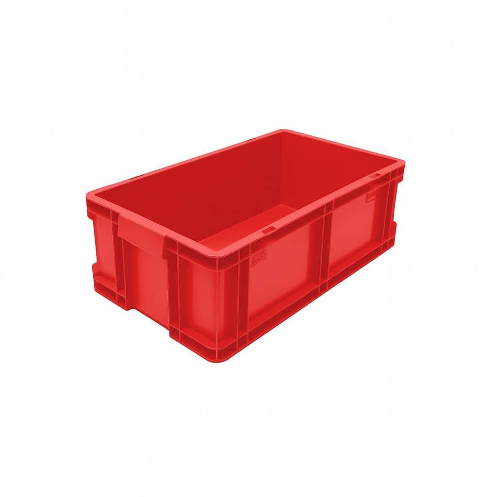 Kunststof stapelbak - - Rood - 260 mm x 505 mm x 165 mm- - Polymethylmethacrylaat (PMMA) - --0
