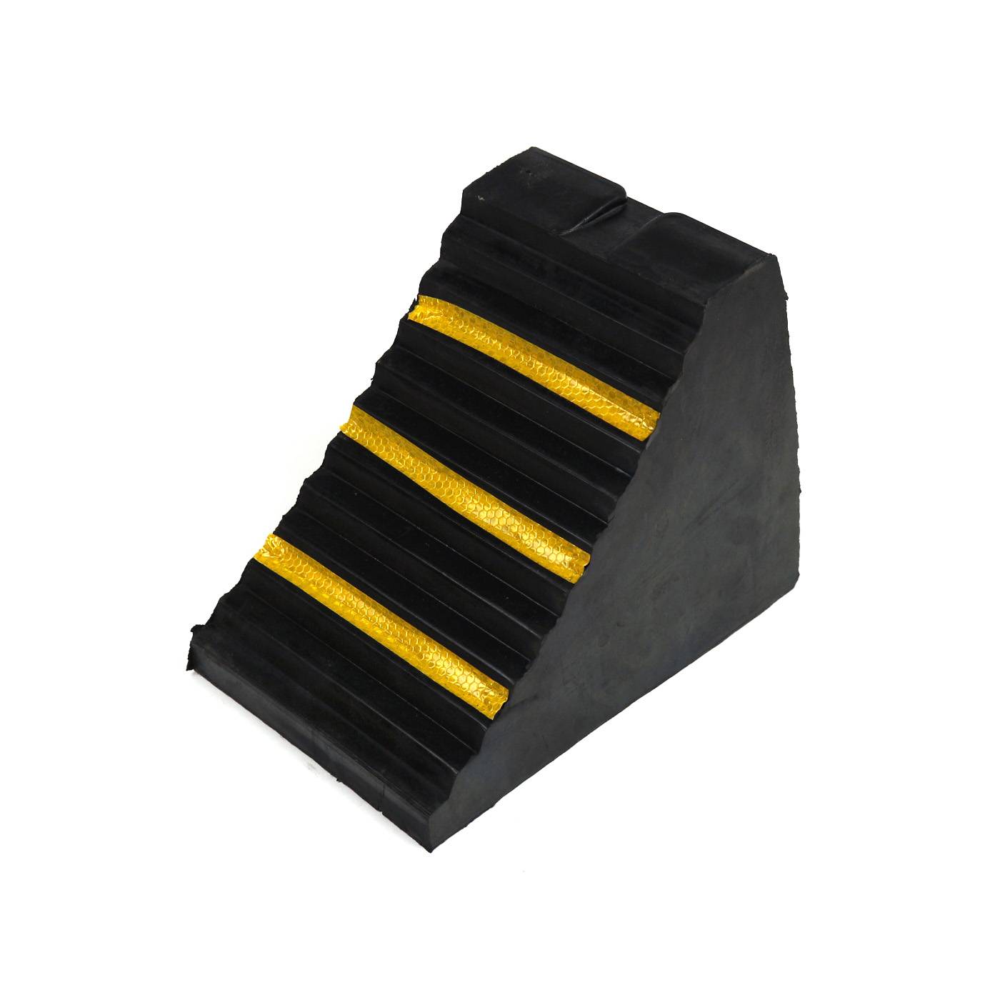 Rubberen wielkeg voor vrachtwagen/bus - Geel & Zwart - 25 cm x 250 mm x 180 mm- - Rubber - - Voor binnen & buiten-0