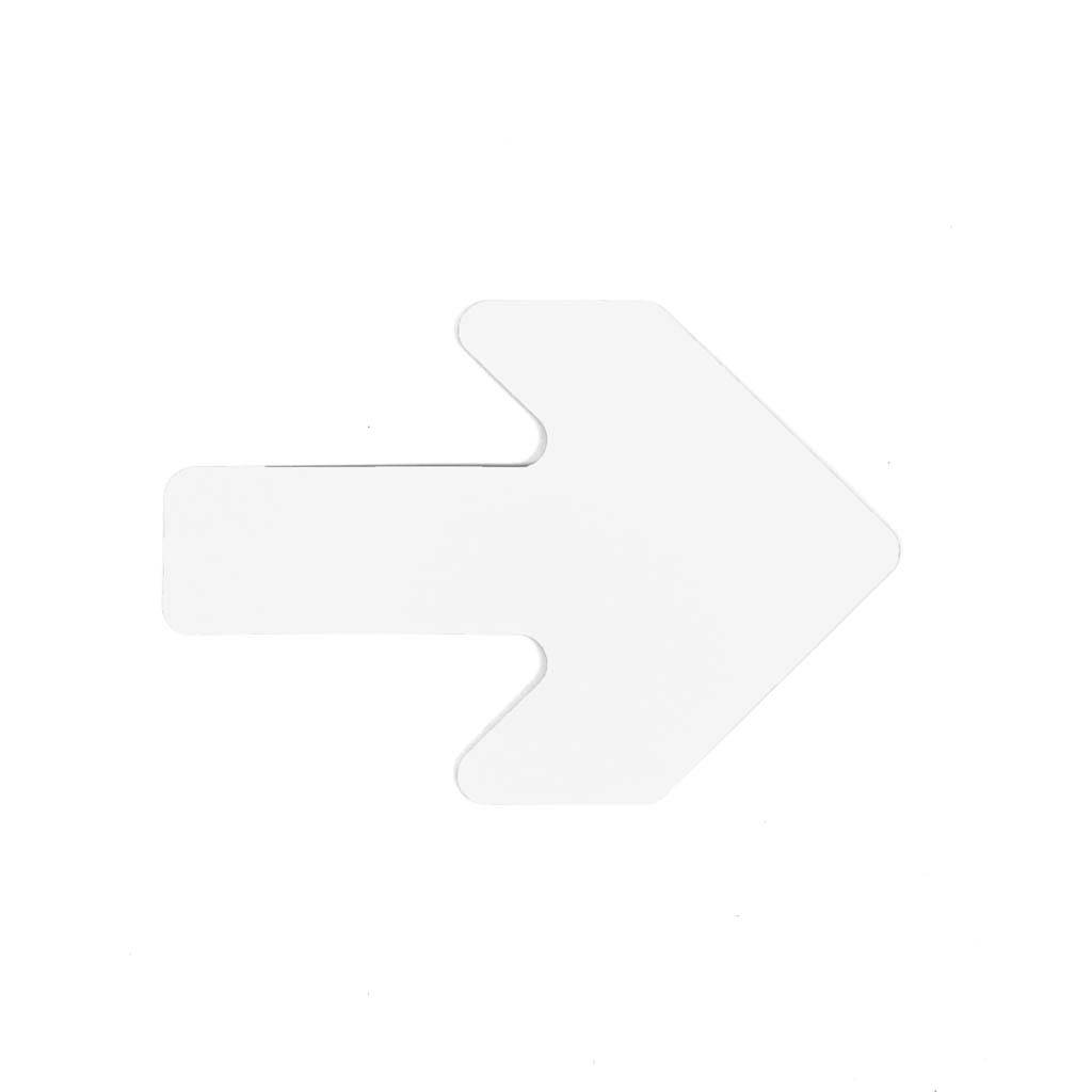 Pijl - Wit 130 x 190 mm Anti-slip-vloersticker-0