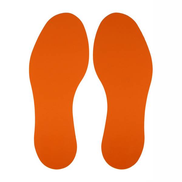 Voetstap Set Links+Rechts - Oranje 100 x 300 mm Vlak