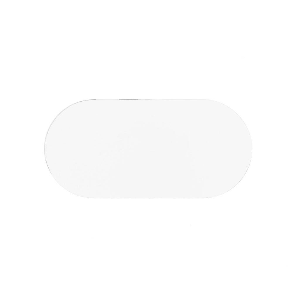 Ovaal Wit 90 x 190 mm - vloersticker met vlakke toplaag-0