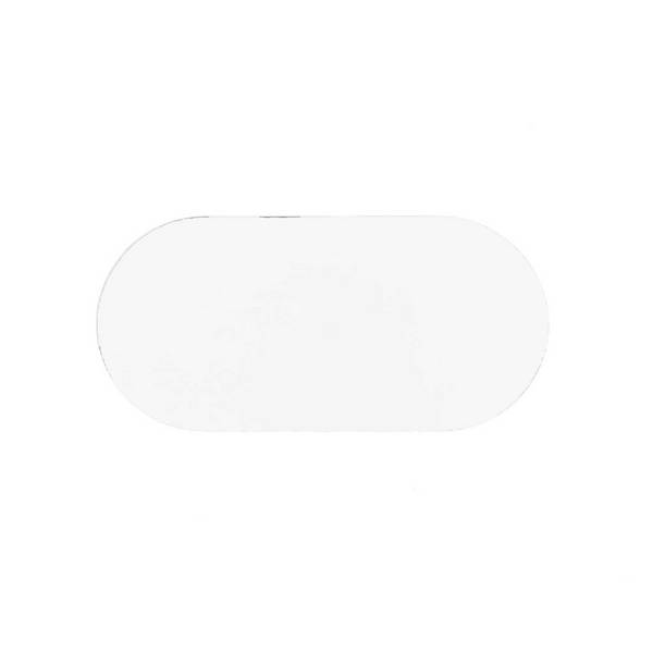 Ovaal Wit 90 x 190 mm - vloersticker met vlakke toplaag