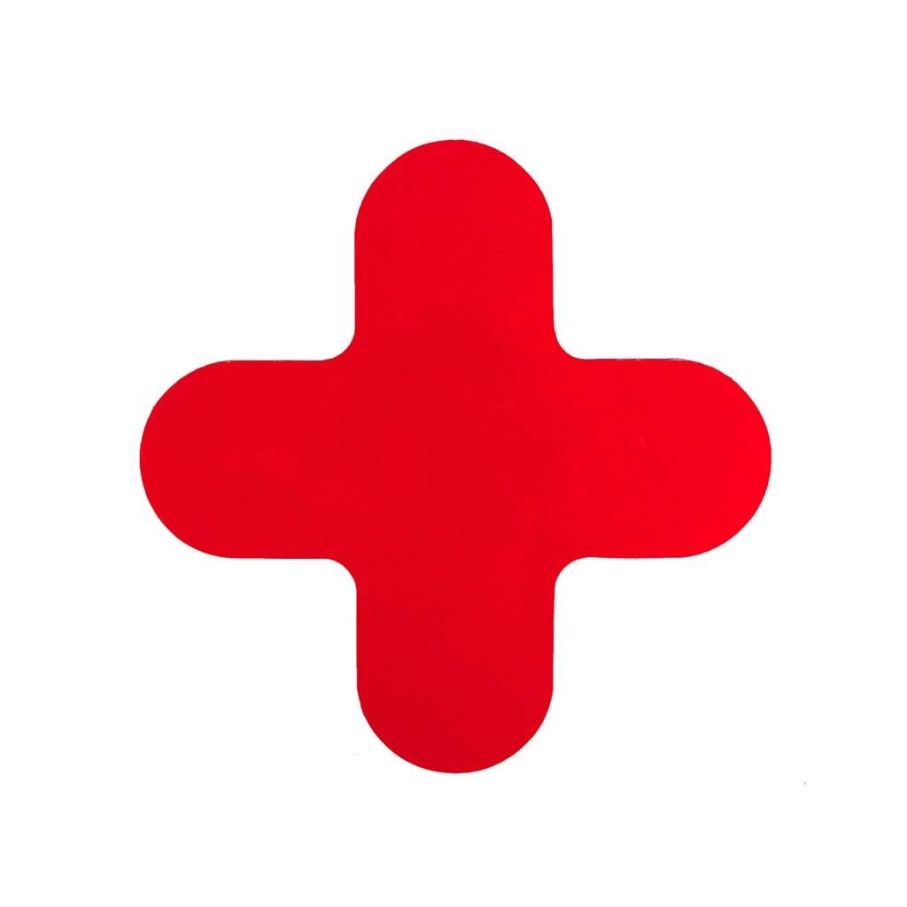 X-stuk - Rood 290 x 290 mm Anti-slip-vloersticker-0