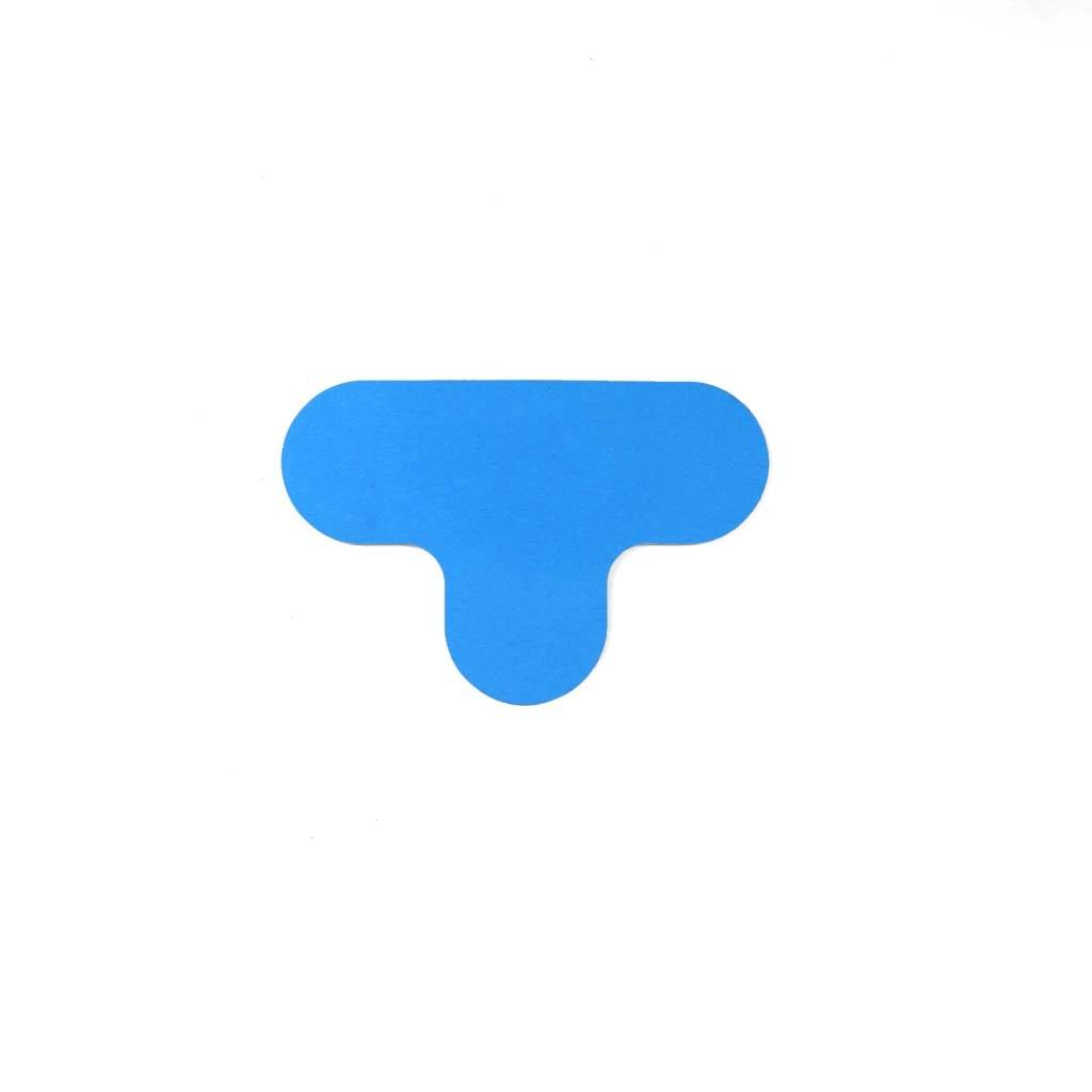 T-stuk - Blauw 180 x 120 mm Anti-slip-vloersticker-0