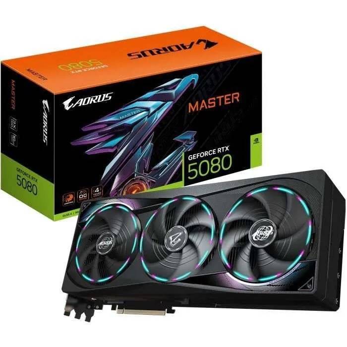 Grafische kaart - GIGABYTE - AORUS GeForce RTX 5080 MASTER - 16 GB-0