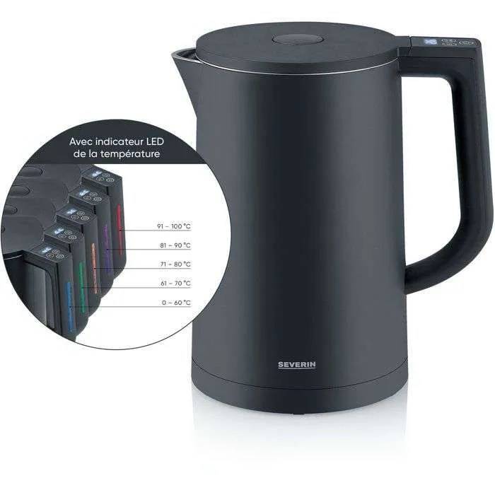 Elektrische waterkoker van 1,7 liter met instelbare temperatuur - SEVERIN - WK3483 - 2200W - Instelbaar tot 100°C - M...-0