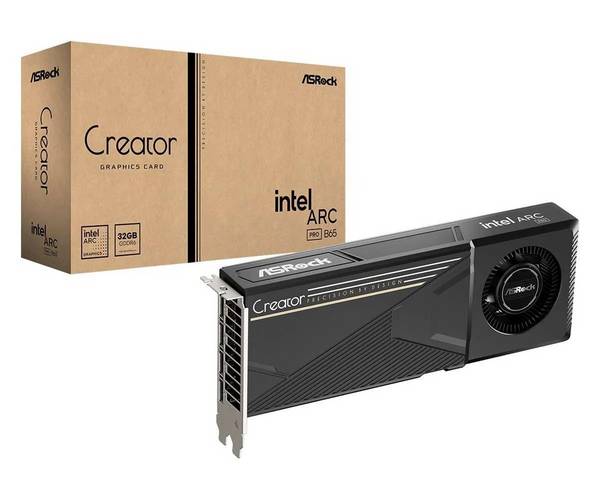 Grafische kaart: Asrock ARC PRO B65 Creator 32G
