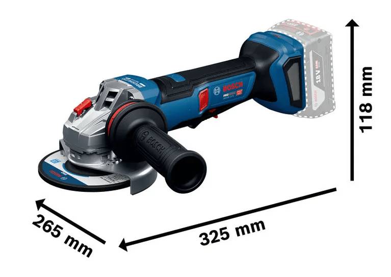 Bosch GWS18V-11PS Accu Haakse Slijpmachine in L-Boxx - 06019N4302-2