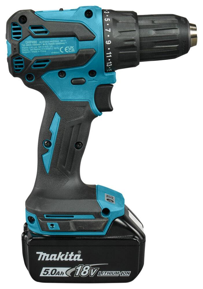 MAKITA Accu Boor-Schroefmachine 18V 2x5Ah DHP490RTJ-2