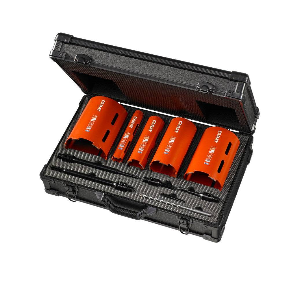 Carat Droogboorset Ø32-52-82-112-132 met Adapters en Koffer - HTESET0000-1