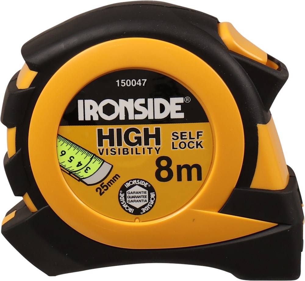 Ironside Rolbandmaat 8Mtr/25mm Slagvast - 1875047-1