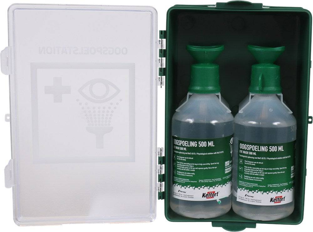 Kelfort Oogspoelstation met 2x Oogdouche Sodium Chloride 500ml - 1527505-3