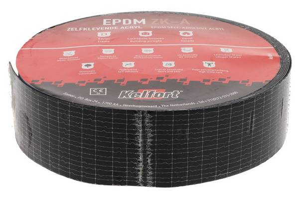 KELFORT EPDM FOLIE ZWART 150MM 20M      ZELFKLEVENDE ACRYL