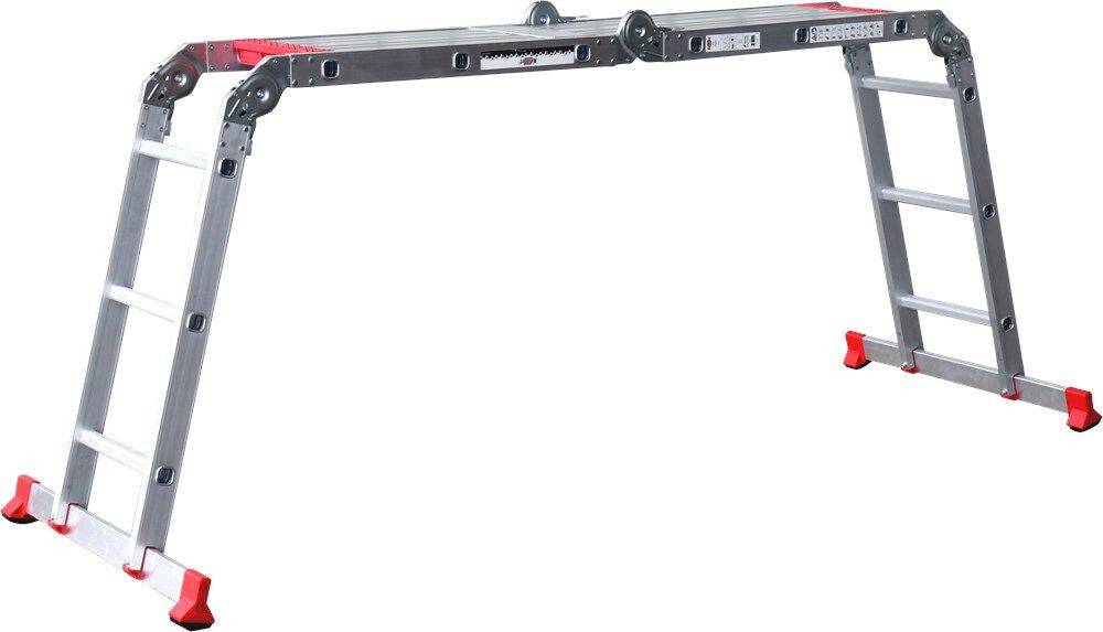 Kelfort Vouwladder 4x3 + Platform Aluminium – 1518857-0