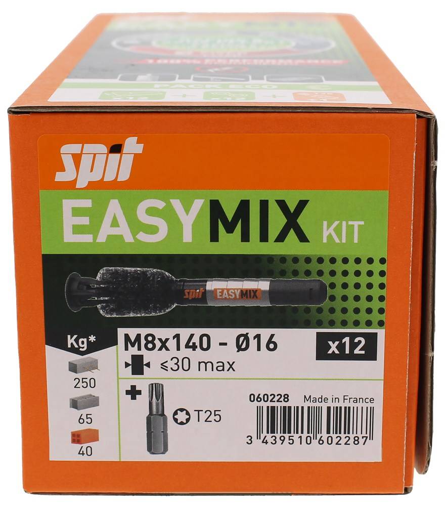 SPIT CHEMISCH MECHANISCH ANKER M8X40 EASY-MIX - 12 ST-0