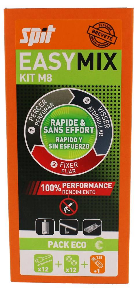 SPIT CHEMISCH MECHANISCH ANKER M8X40 EASY-MIX - 12 ST-2