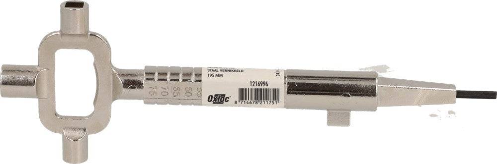 Oxloc BOUWSLEUTEL STAAL VERNIKKELD-2