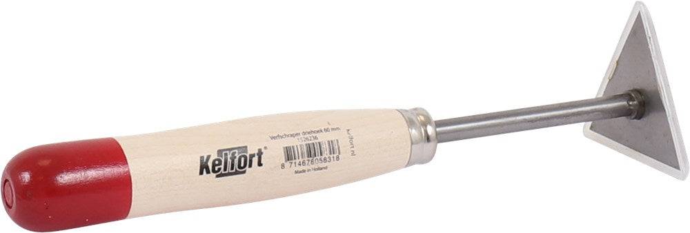 Kelfort Verfschraper Driehoek 80mm Gehard Staal Blad Met Houten Heft - 1526237-1