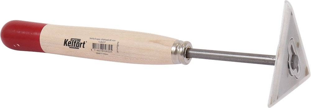 Kelfort Verfschraper Driehoek 80mm Gehard Staal Blad Met Houten Heft - 1526237-3