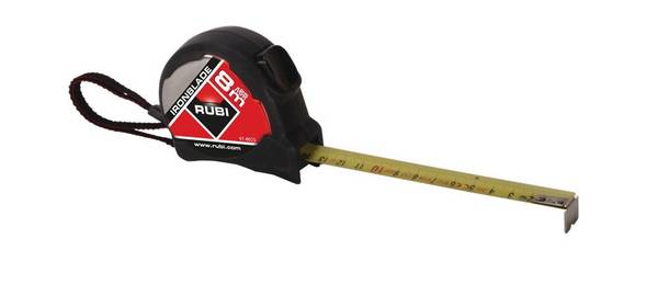RUBI IRONBLADE FLEXOMETER 5 M. X 25MM. DUBBEL GEMARKEERD.