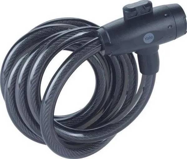 YAL 12 mm stalen fietskabel met sleutel - YCK0/12/200/2 Zwart