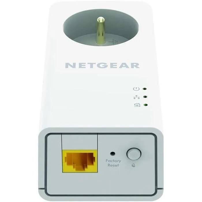 NETGEAR Pack van 2 adapters 2000 Mbit / s - 2 poorten 10/100/1000 RJ45 - Met geïntegreerde plug PLP2000-100FRS-1