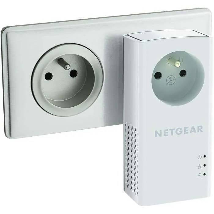 NETGEAR Pack van 2 adapters 2000 Mbit / s - 2 poorten 10/100/1000 RJ45 - Met geïntegreerde plug PLP2000-100FRS-2