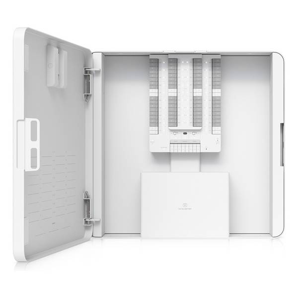 Ubiquiti (32) Alarmsensor, (1) Noodgeval, (2) Nat/Droog uitgangsrelais, PoE++/PoE+++, 12V SLA-batterij, SGCC-staal/polyc