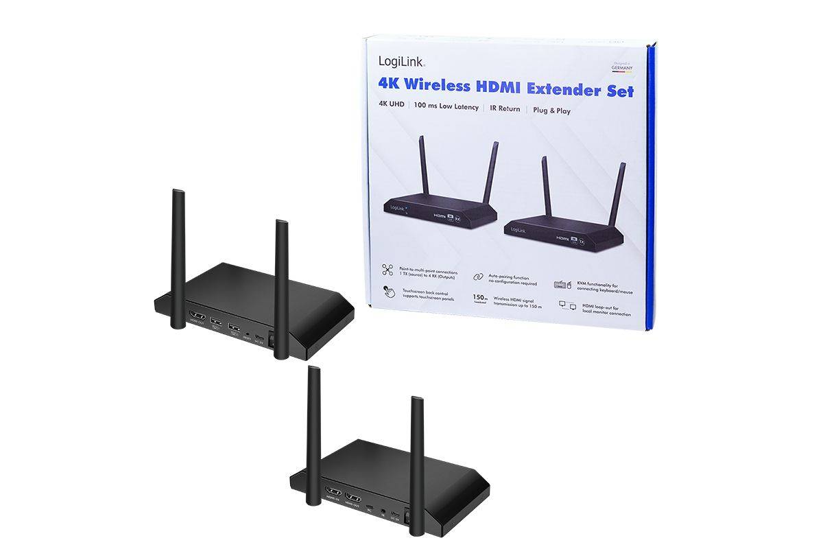 LogiLink HDW0103 Audio/Video Extender AV-zender en -ontvanger Zwart-5