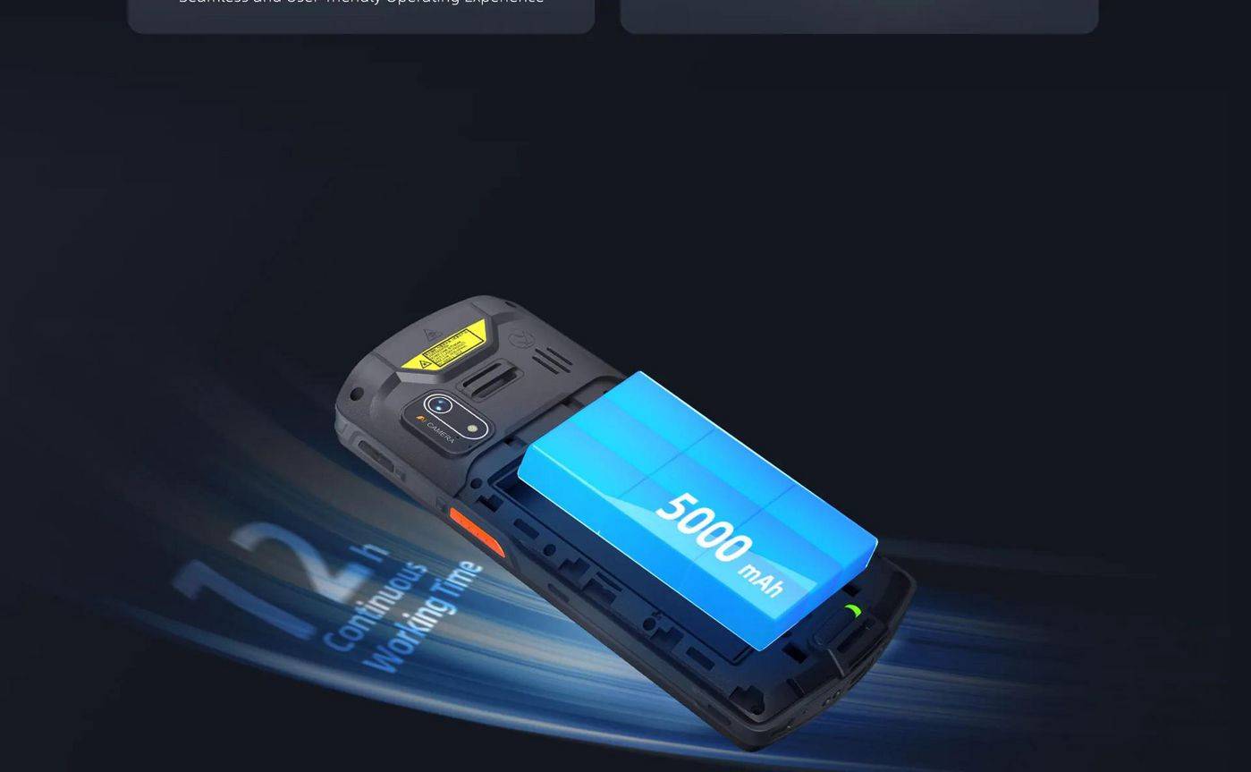 Urovo CT58C, 2,2 GHz, 2D, 5,5 inch, A14 (GMS), 4/64, wifi, 4G, 5000 mAh, IP67, valbestendig tot 1,5 m, kabel, voeding,-3