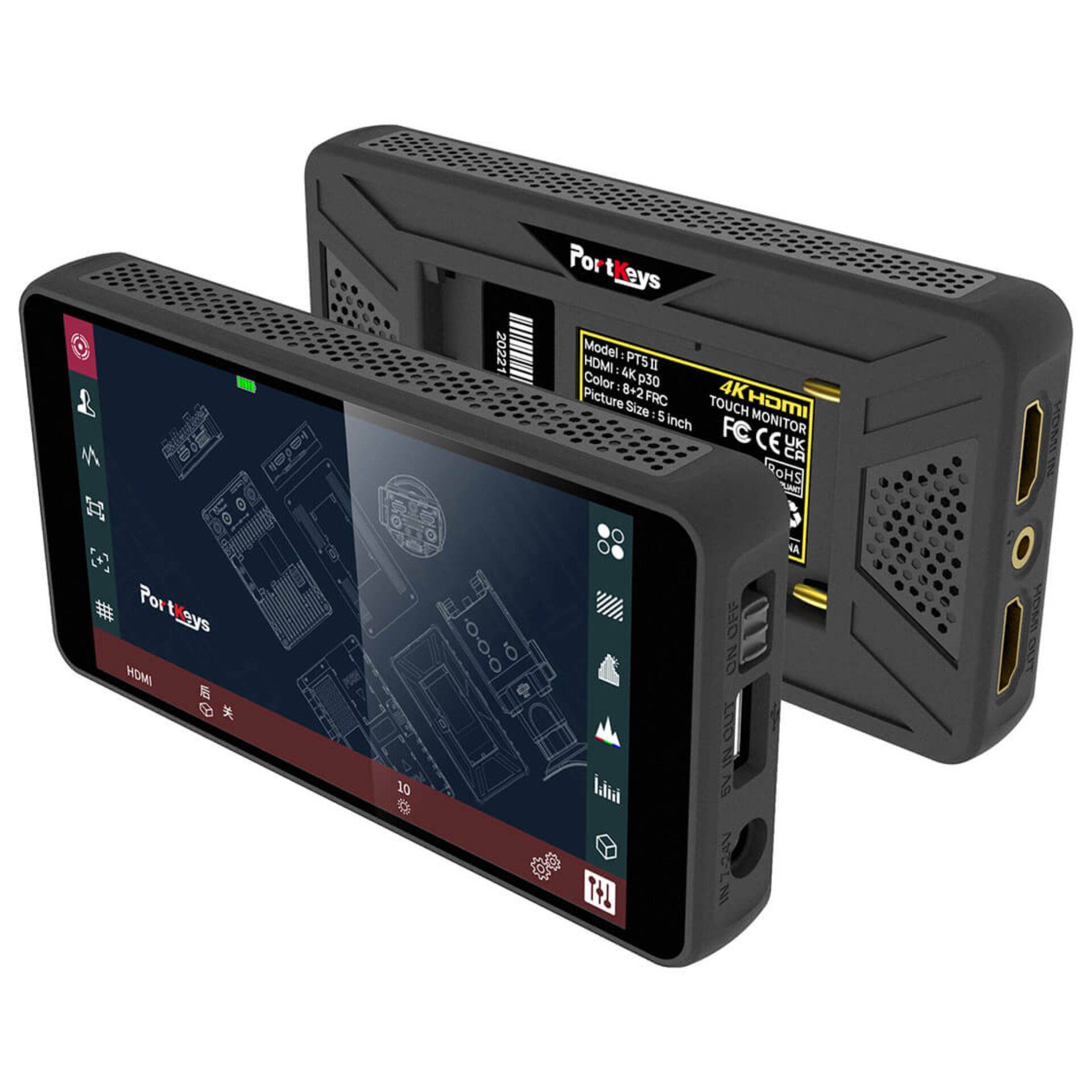 Portkeys PT5 II 5 inch 4K HDMI touchscreen monitor-0