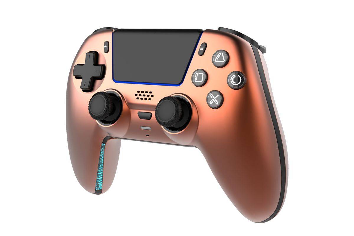Deltaco Gaming GAM-199-ORANGECOPPER gamecontroller, oranje/brons, Bluetooth/USB-gamepad, PlayStation 5, pc, Android, iOS-3