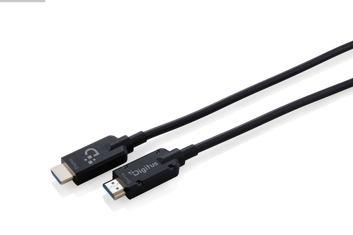 DIGITUS HDMI AOC glasvezelkabel, gepantserd, UHD 8K, 20 m, zwart-0