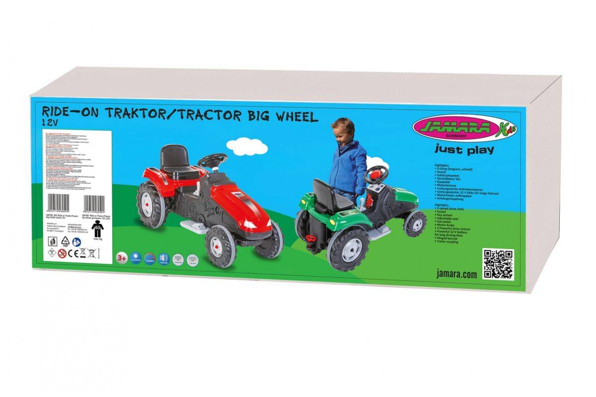 Jamara Ride-on Tractor Big Wheel 12V rood 3+-4