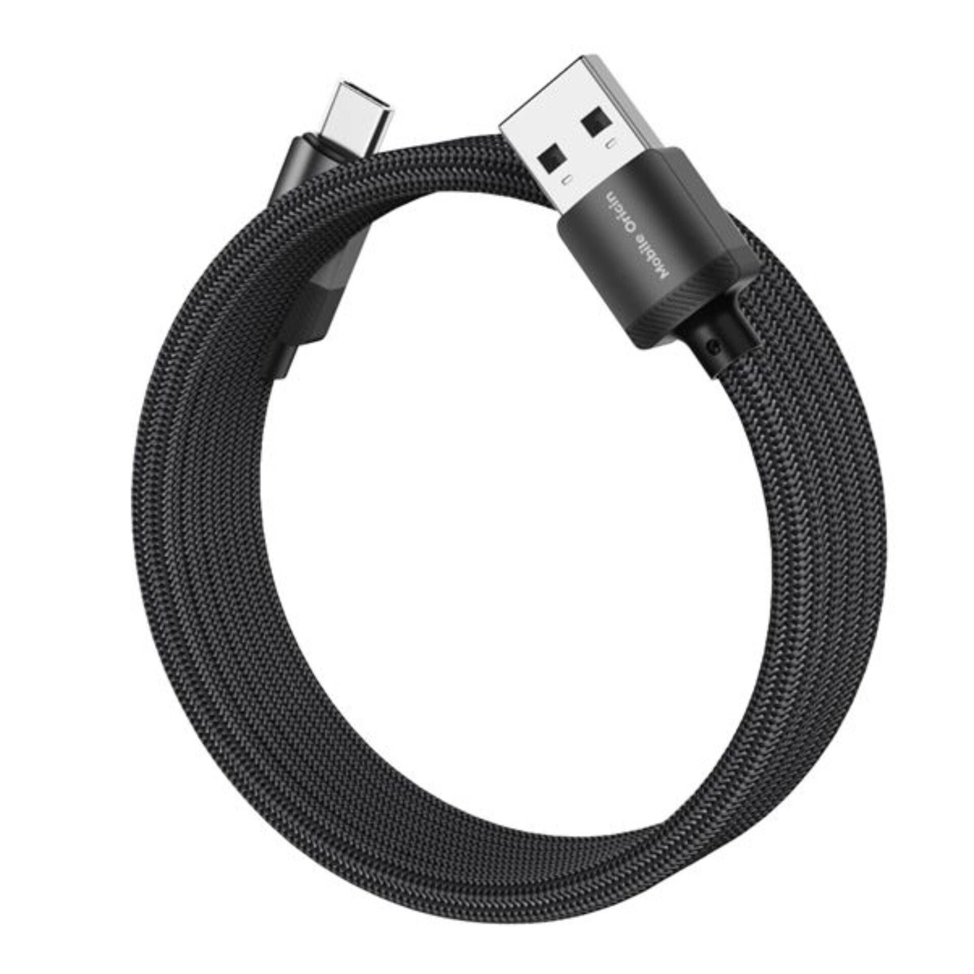 Mobiele Origin magnetische kabel USB-A naar USB-C, zwart, 1 meter-2