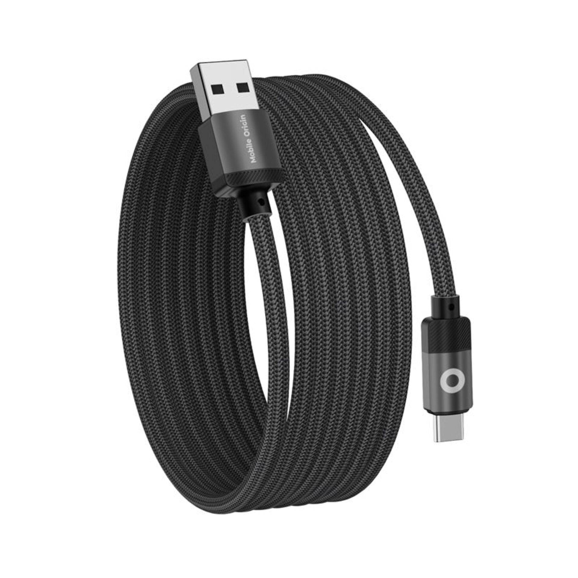 Mobiele Origin magnetische kabel USB-A naar USB-C, zwart, 1 meter-3